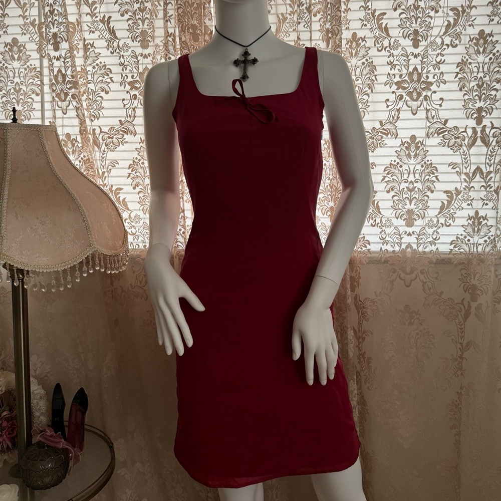 vintage y2k red mini dress